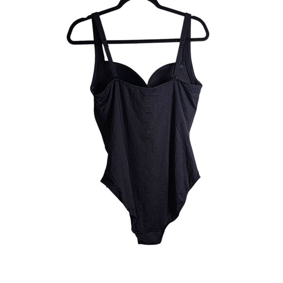 Sea Level Swim Australia 1pc swimsuit ruched bust & sides black nwt no liner 16 - Picture 3 of 4
